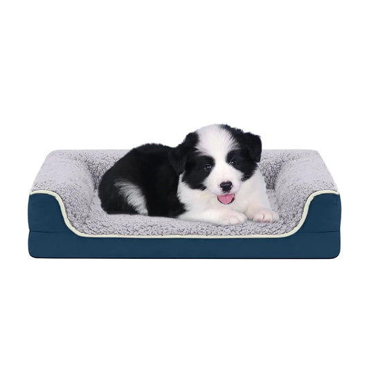 Dog Bed for Large Medium Small Dogs Orthopedic Dog Sofa Bed Non Slip Pet Couch with Removable Washable Cover Supportive Egg Crate Foam S to XL